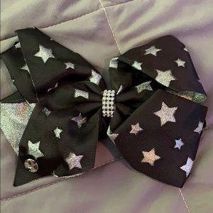 black and silver jojo bow